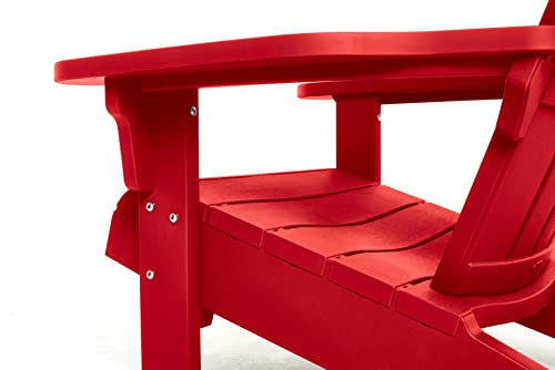 Keter Teton Adirondack Weather Resistant Furniture For Entertaining By The Pool, Patio And Fire Pit, Easy Assembly Outdoor Seating, Weatherwood #TOP4