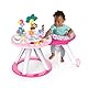 Bright Starts, Around We Go Tropic Coral 2-in-1 Spielstation & Lauflernwagen, Spieletisch mit Lichtern & Musik, 10 Aktivität Spielzeug, motorische Entwicklung, rosa, ab 6 Monaten
