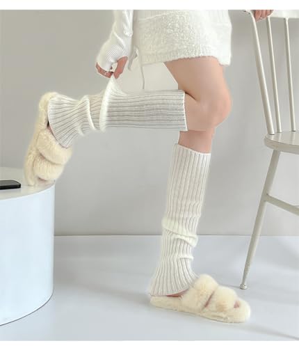 Leg Warmer for Woman Harajuku Japanese Kawaii Knit Leg Warmers Girls Y2K 80s Goth Lolita Accessories3