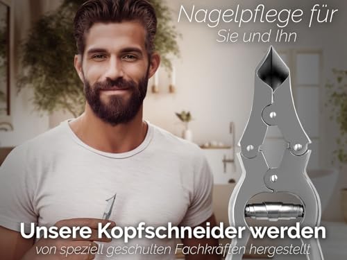 Profi Fußpflege Kopfschneider-Nagelzange mit Doppelter Übersetzung 4-Fach Verschraubt