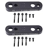 Hapivida 2Pcs Flat Mount Disc Brake Adapter, Rear 160mm Flat Caliper to Flat Mount Bicycle Disc Brake Mount Adapter