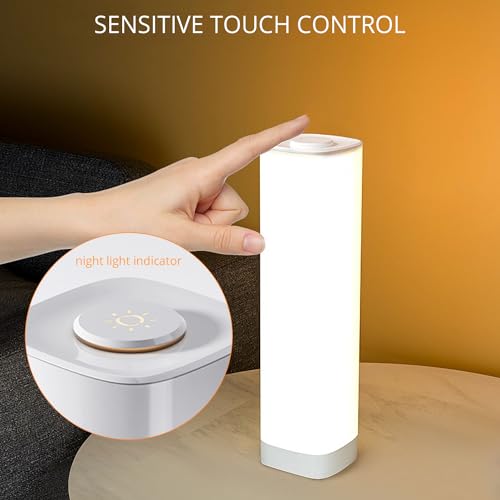 Semlos 004-20168-W-1 Led Table Lamp For Bedroom, Reading Night Light With 3 Color And 10 Dimmable Brightness, Bedside Lamp Touch With Remote Control thumb #4