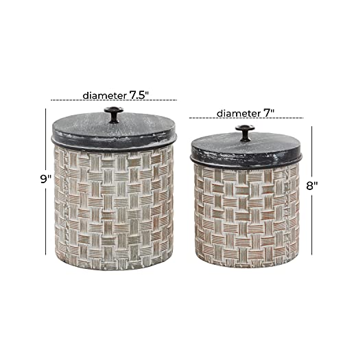 Deco 79 92196 Metal Living Room Decorative Jars Decorative Container thumb #6
