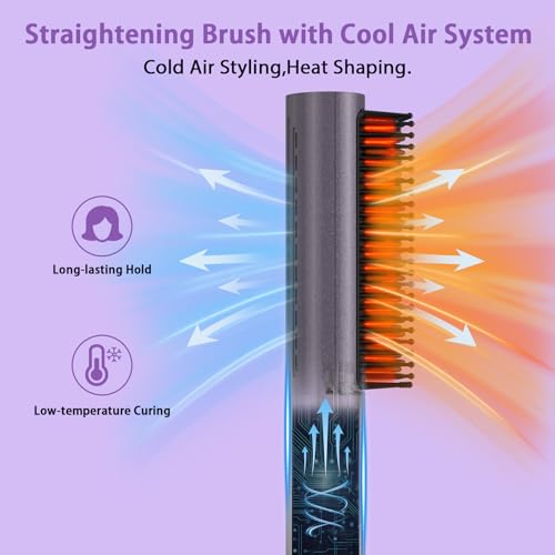 Cepillo alisador con iones negativos y aire frío miniatura 2