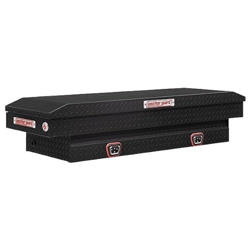 Crossover Tool Box by Weather Guard; Single Lid; Powder Coated; Textured Matte Black; Aluminum; 7 Cubic Feet Capacity