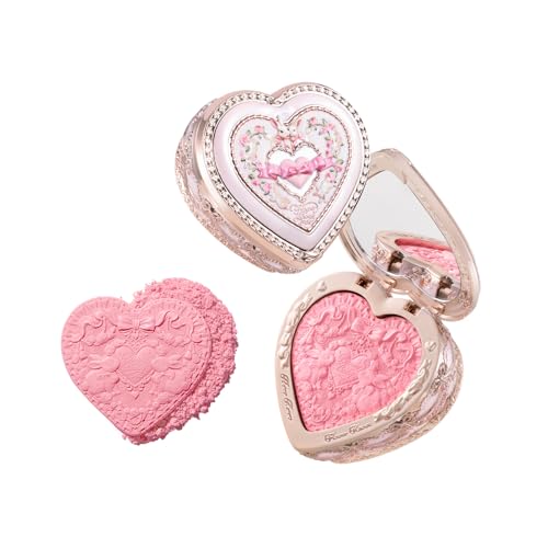 Flower Knows Bunny Garden Embossed Blush Talc-Free Peachy Pink Satin Powder Blush Buildable & Blendable Formula Natural Glow Cheek Color for a Fresh Awake Look Gift-Worthy 0.18 Oz (03 Ballet Tutu)