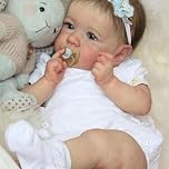 JIZHI Realistic Newborn Doll Girls 20 inch Lifelike Baby Doll Reborn Dolls Sweet Smile Newborn Real Life Baby Dolls Softness vin-yl Baby Dolls Gift for Kids Age 3+