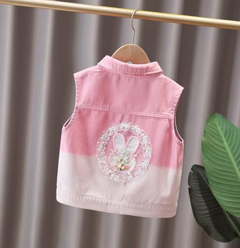 MW&FOFJR Girls Denim Vest Gradient Color Sleeveless Kids Outerwear Denim Coat Vest2