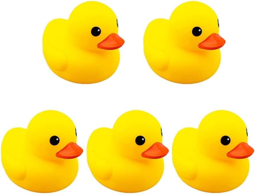 ミニイエローダック 黄色アヒルおもちゃ 5個 お風呂の玩具 玩具 浴室 おもちゃ プレイウォーター シリコーン 子供 教育玩具 赤ちゃん 素敵な贈り物 女性に人気