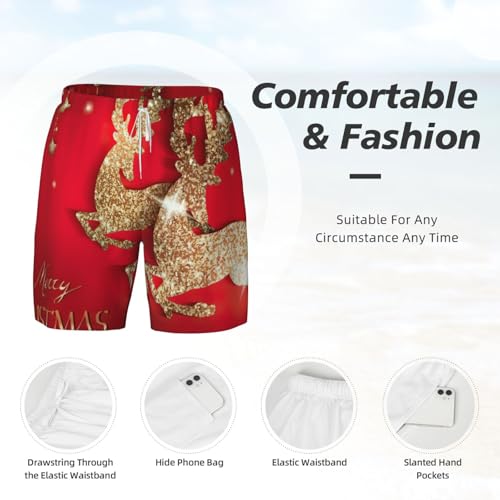 Short de bain homme imprimés Merry Christmas cadeau idéal de plage