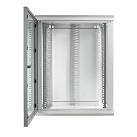 Netzwerkschrank 19 Zoll 15HE I 600 mm Tiefe I Serverschrank Grau montiert – Ansicht 5