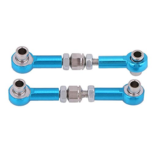 Tbest Lenkstange, Aluminium-Spurstangengestänge Lenkstangen CNC-gefräste RC-Car-Upgrade-Zubehörteile(Blau)