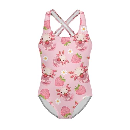 Image of INSTANTARTS Girls One Piece Swimwear Sleeveless Crossback Swimsuits