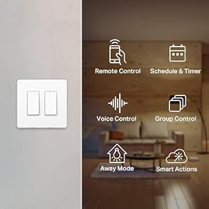 Kasa Smart Switch 2-Gang, HS200-2, Single Pole, Need Neutral Wire — photo 2 of 6