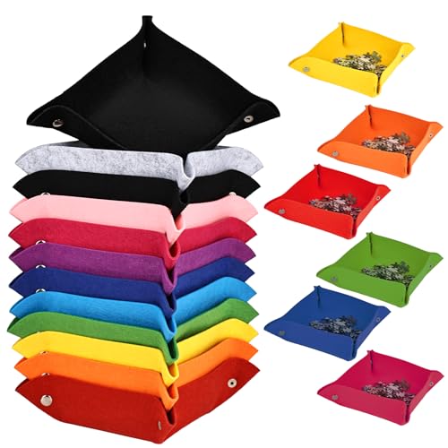 XCDMJ 12 Stück Zubehör Puzzle Sortierer Schalen Filz Stapelbare Puzzle Sortiertabletts Für Bis 1500 2000 2500 Tragbare Sortierschale