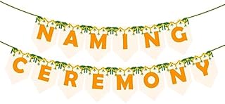 Handcrafted Naming Ceremony Banner - Premium Baby Naming Ceremony Decoration Kit for Girls and Boys - Elegant Namkaran Ceremony Backdrop