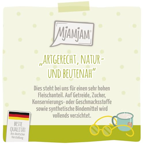 MjAMjAM - Premium Nassfutter für Katzen - Senior - DUO von zarter Ente & Kaninchen, 6er Pack (6x200g), getreidefrei
