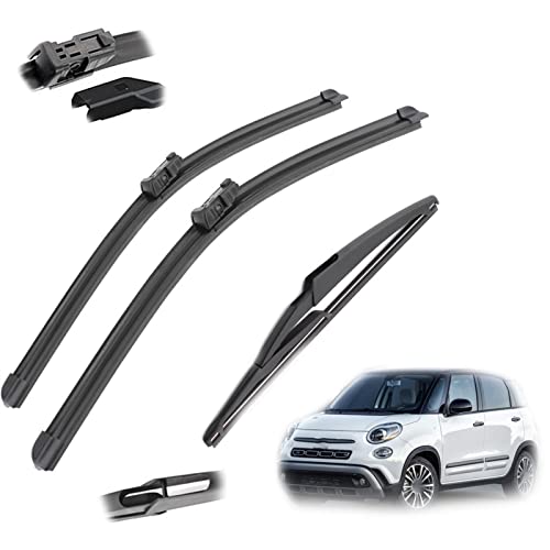 DHWUIASF 26 + 15 + 11 Tergicristallo per Fiat 500L 2012 2013 2014 2015 2016 2017 2018 2019 2020 Anteriore Posteriore Tergicristallo Lame Parabrezza Finestra Cutter Accessori