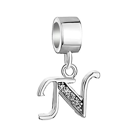 Abalorio de plata de ley con inicial Cover