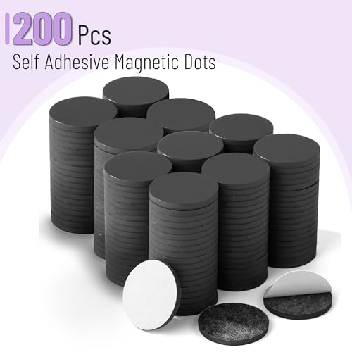 Image of Mr. Pen- Self Adhesive Magnet Dots, 200 pcs, Flexible and Extra Thin | 0.8 inch Diameter x 0.37 inch Thickness, Magnetic Dots with Adhesive Backing, Perfect for Crafts, DIY Projects & Decorative Magnet