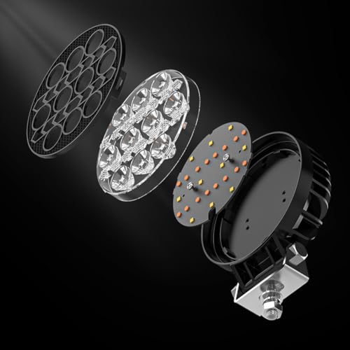 Focos LED redondos de 4 pulgadas para rutas nocturnas en UTV y buggy 5