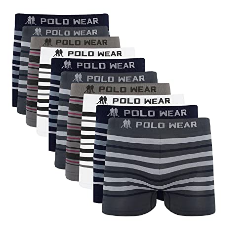 Kit 10 Cuecas Boxer Polo Wear Listrada Sortida