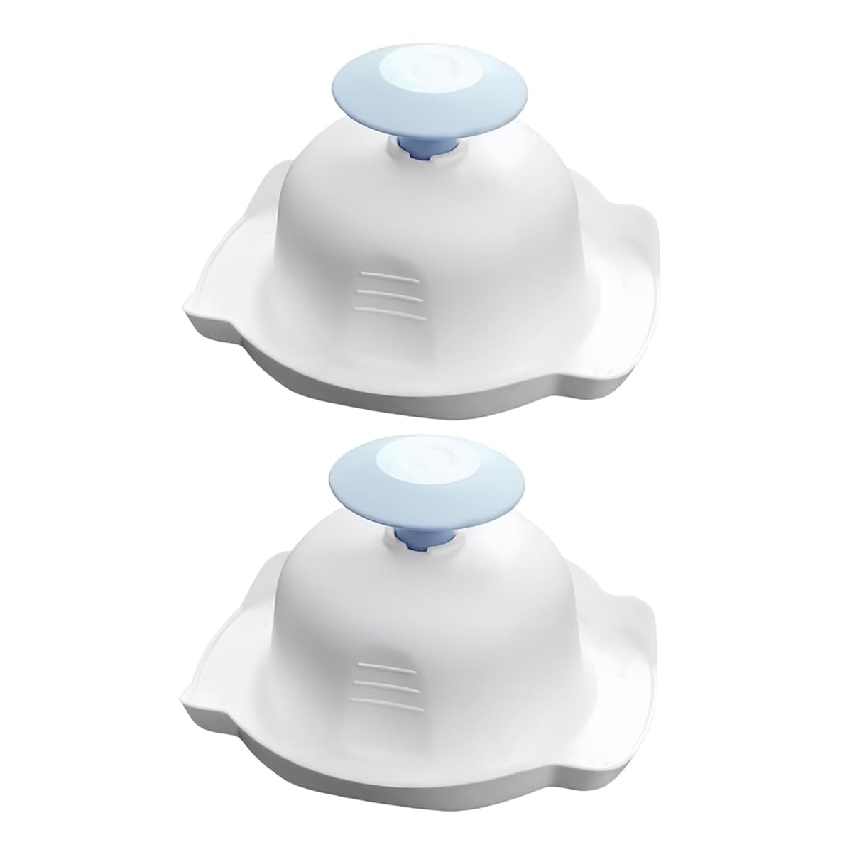 2 protectores azules de seguridad alimentaria para mandolina, ralladores de verduras, peladores y rebanadores.