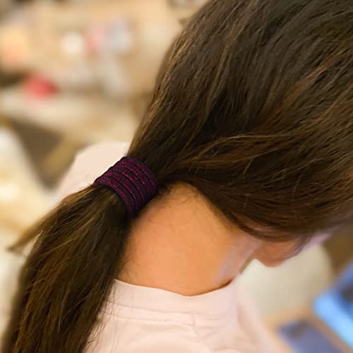 Qarwayoc 50Pcs Thick Hair Ties, Cotton Hair Ponytail Holders For Women Men, Seamless Large Hair Bands Ties, No Damage For Thick Heavy Hair, 2 Inch In Diameter, 5 Colors By Qarwayoc #TOP6