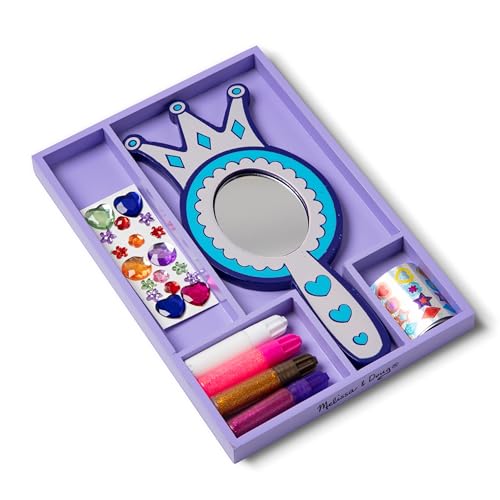 Melissa & Doug Decorate-Your-Own Wooden Princess Mirror Craft Kit - image 7