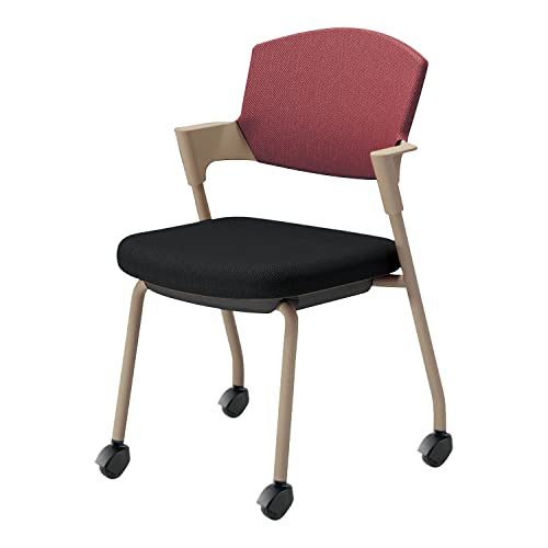 【メーカー配送・設置・組立】コクヨ ミーティングチェア 会議用椅子 プロッティ Protty スタッキング 肘付 カバー交換可能 キャスター 背座クッションタイプ K17-Z22CG-E6AG2