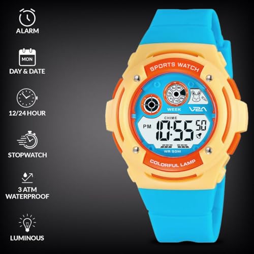 Image of V2A NOVA-X 2930 Digital Watch for Boys | Colour Pop Sports Design | Active Everyday Watch for Kids with Digital Display, Backlight & 50M Water Resistance