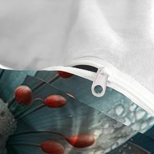 Housse de couette imprimé 3D plantes vertes avec fermeture éclair pratique - 5
