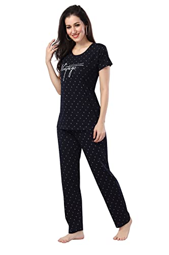 Image of DZZO Women's Cotton Printed Night Suit