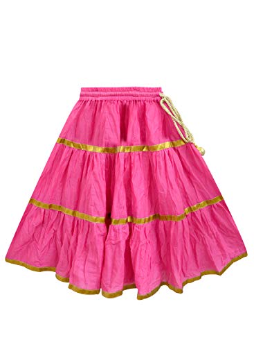 Image of A.T.U.N. (ALL THINGS UBER NICE) Girls Cotton Printed Readymade Ghaghra | Lehenga Choli and Dupatta Set | Ethnic Wear Clothing Set for Festival Occasions
