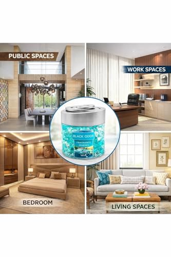 Image of BLACK ODOR Fragrance Spheres - Jelly Ball Air Freshener for Home, Office, and Car (Wish Scent, 70g)