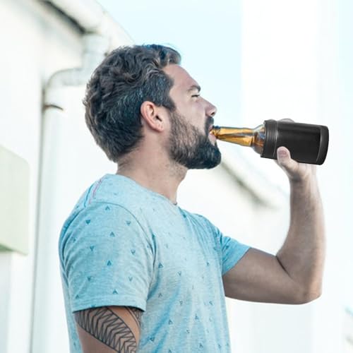 Enfriador de botellas de cerveza y aislante térmico portátil para bebidas de 12 oz 3