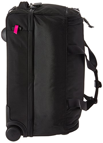 Vera Bradley Women's Duffle Luggage Vera Bradley Women s Lighten Up Foldable Duffel Rolling Suitcase Black One Size, Black, One Size US