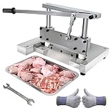 Bone Cutting Machine, Manual Desktop Bones Cutting Machine Stainless Steel Blade, Chicken Duck Bone