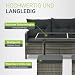 Juskys Polyrattan Lounge Manacor mit Ecksofa, Esstisch, 2 Hocker & Kissen - wetterfest bis 7 Personen - Bezüge waschbar - Rattan Garten Sitzgruppe Gartenlounge Gartenmöbel Set - Grau-meliert