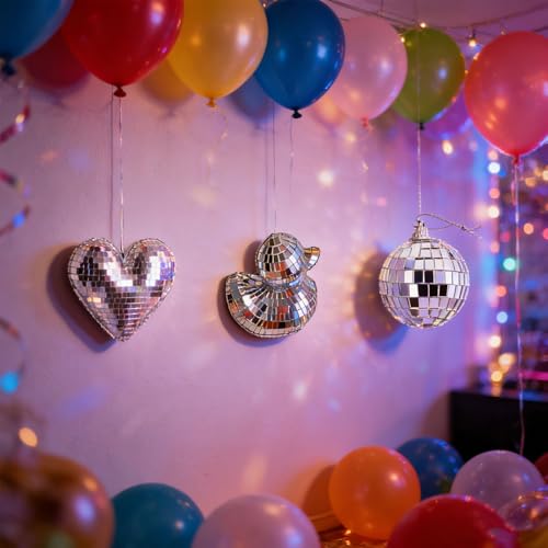 Adhesivos autoadhesivos para bola espejada, baldosas de vidrio espejado para manualidades, decoración de fiestas y proyectos DIY miniatura 5
