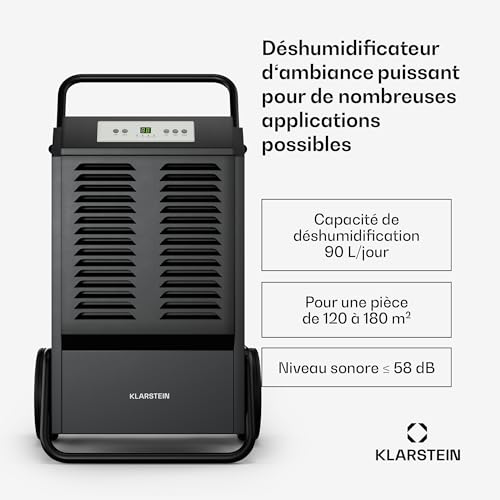 Duradry 90 Déshumidificateur 90 /jour 180 M² Inoxydable Mobiles 850 M³h - vue 3
