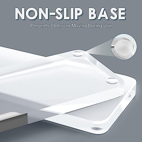 Image of Acrylic Keyboard Wrist Rest -80% TKL Mechanical Keyboard- CNC Aluminum Alloy Customized Logo Desk Wrist Support for Computer Keyboard,Anti-Slip Base,Wrist Pad for Office & Home,Silver