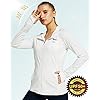 Willit Women's UV Shirts UPF 50+ Long Sleeve Sun Protection Jacket Hooded SPF Shirts with Pockets White M