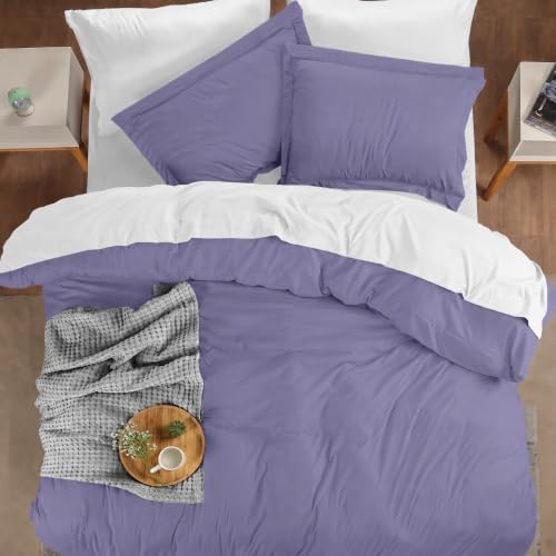 Image of Utopia Bedding Duvet Cover Full Size - 3 Piece with Zipper Closure - 1 Comforter Cover 80X90 Inches & 2 Pillow Shams 20X26 Inches (Peri) Comforter Not Included