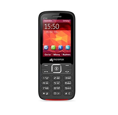 Micromax X742 Black and Red with Power Saving Mode, 6 x 3 x 17.5 cm