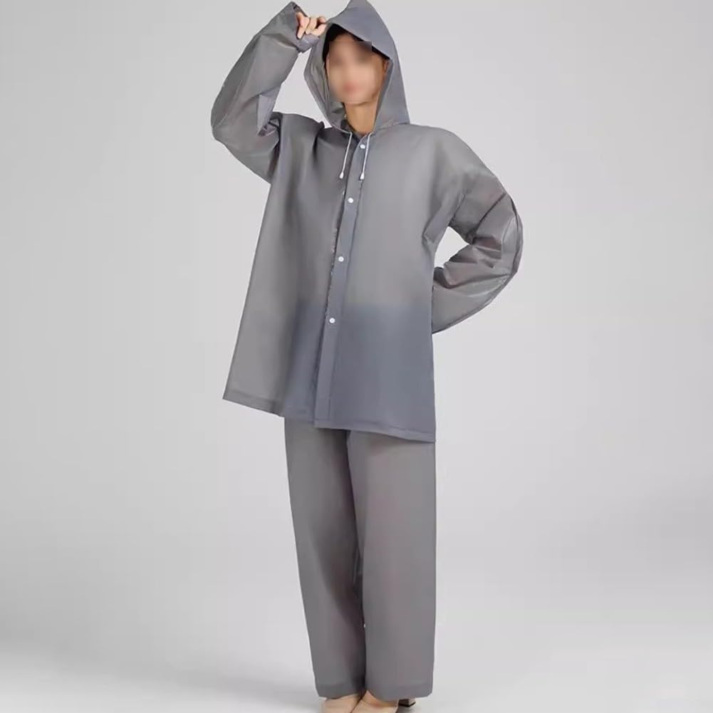 GLOBALHUT Combinaison de pluie en EVA pour adulte, imperméable, légère, avec coutures renforcées, pour cyclisme, moto, extérieur