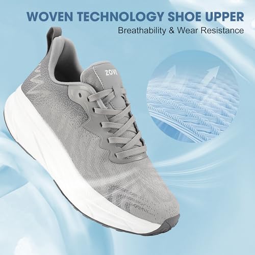 Image of ZOVE Wide Toe Box Shoes Women Extra Wide Width Sneakers Ultra Light Road Running Shoes Non-Slip Tennis Sneakers Breathable Walking Athletic