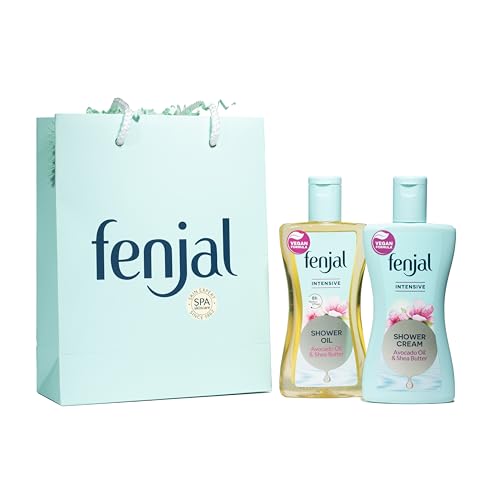 Fenjal Intensive shower gifting set | Gently cleanse your skin | Upto 8 hours of long-lasting hydration | Gift set contain: 1x Shower Cream 200ml , 1x Shower oil 225ml