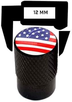 Vivid Black Anodized Billet Aluminum Tire Wheel Valve Stem Dust Caps for Cars Trucks Trailers SUV's RV's Motorcycles Bikes More (Set of 4) Skeleton Printed Chrome Skull Face