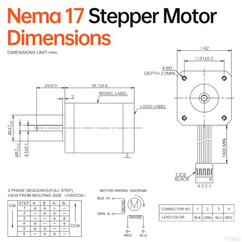 Moteur pas à pas Nema 17 puissant pour vos projets de robotique - 2